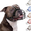 Breathable Metal Basket Dog Muzzle for Large Dogs with Leather Straps